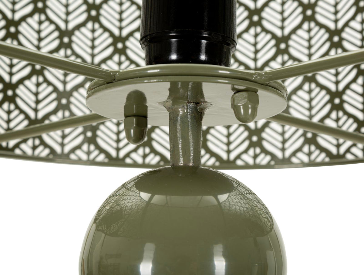 Lampada da tavolo in metallo con Paralume Intagliato - foto 2