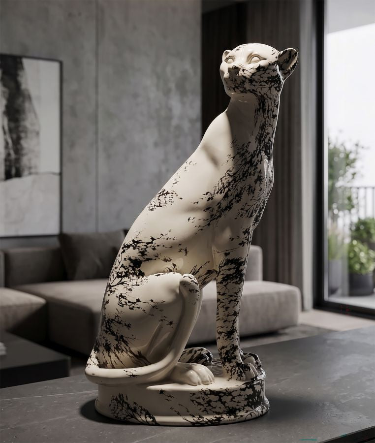 Scultura a forma di Leopardo stile Orientale - foto 7