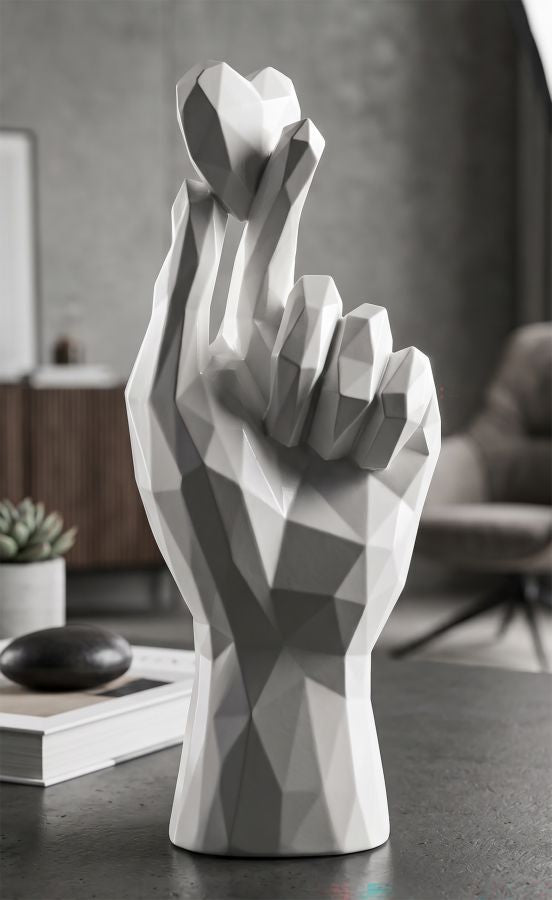 Mano Decorativa Minimal con Dita Incrociate - foto 5