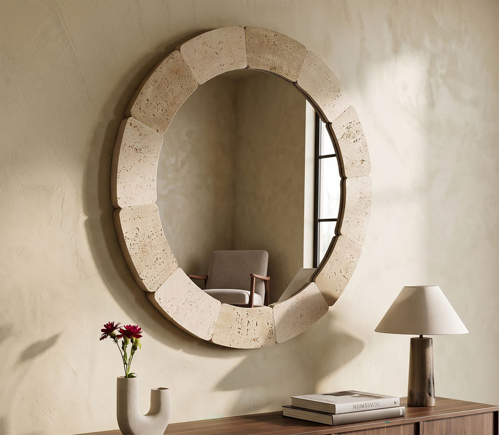 Specchio da parete Rotondo stile Naturale - foto 7