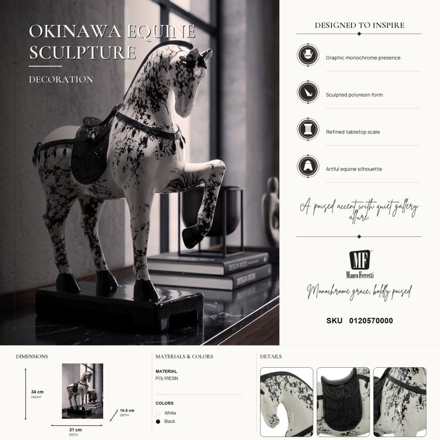 Scultura a forma di Cavallo stile Orientale - foto 9