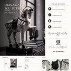 Scultura a forma di Cavallo stile Orientale - foto 9