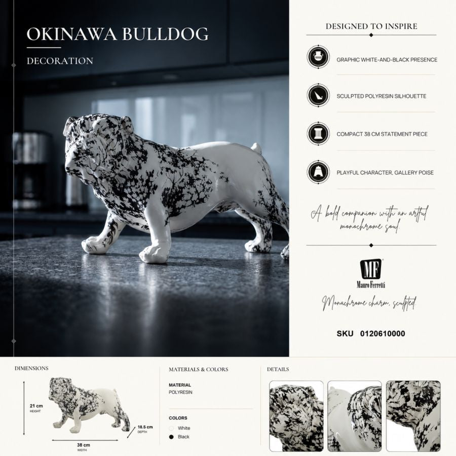 Scultura a forma di Cane Bulldog stile Orientale - foto 8