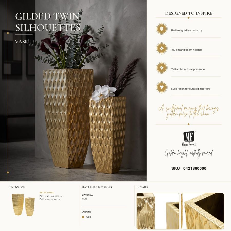 Set di 2 Portavasi Glam con Petali - foto 7