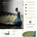 Svuotatasche Decorativo Eclettico a forma di Pavone - foto 7