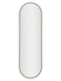 Specchio da parete in plastica argento, 50x160 cm – Ovale con Illuminazione