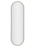 Specchio da parete in plastica argento, 50x160 cm – Ovale con Illuminazione