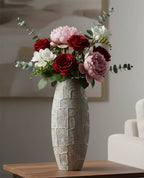 Vaso resina Eclips Tower, 24x11,5x59,5 cm