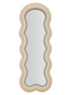 Specchio da parete in velluto crema, 60x4x160 cm – Led Miki