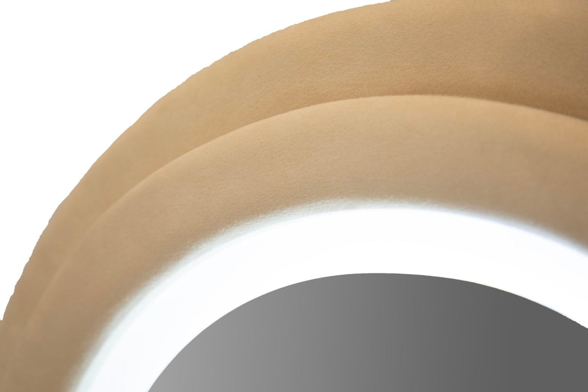 Specchio da muro Led Miki velluto Crema, 60x4x160 cm