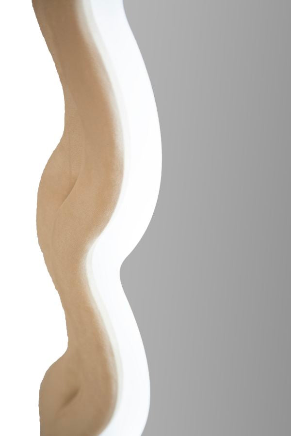 Specchio da muro Led Miki velluto Crema, 60x4x160 cm