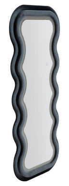 Specchio da muro Led Emily velluto Blu, 60x4x160 cm
