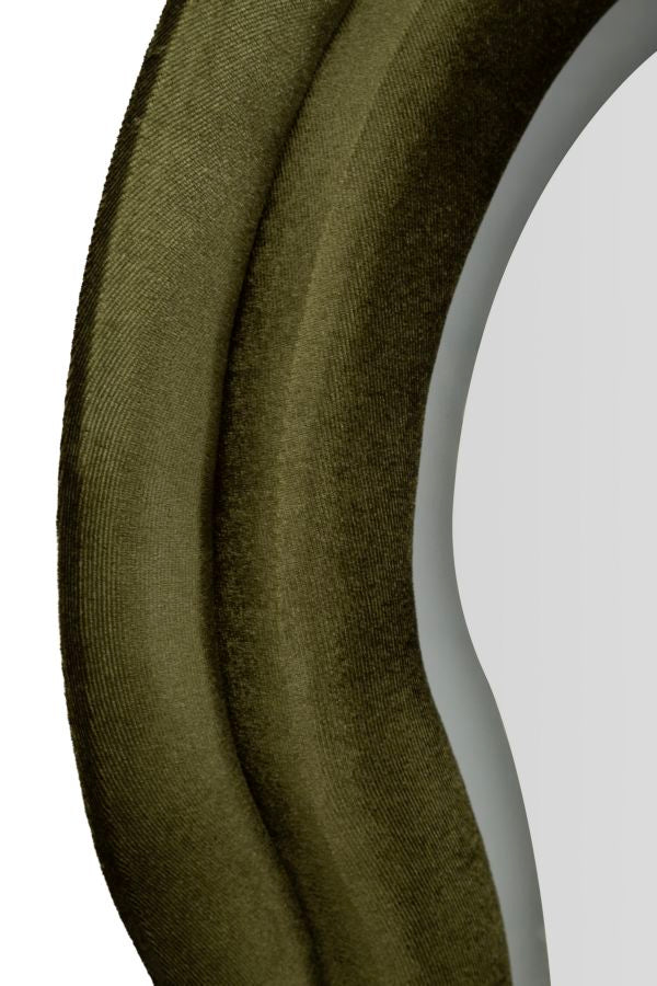Specchio da muro Led Miki velluto Verde, 60x4x160 cm