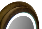 Specchio da muro Led Miki velluto Verde, 60x4x160 cm