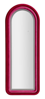 Specchio da muro Led Cloe velluto Fucsia, 60x4x160 cm
