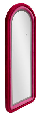 Specchio da muro Led Cloe velluto Fucsia, 60x4x160 cm