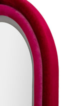 Specchio da muro Led Cloe velluto Fucsia, 60x4x160 cm