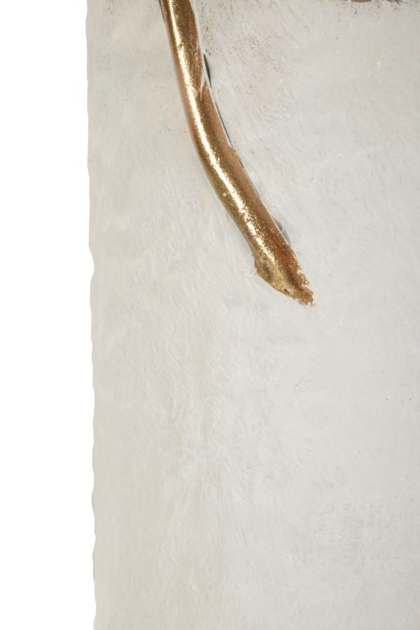 Vaso decorativo in metallo, Ø17x47,5 cm – Leaf