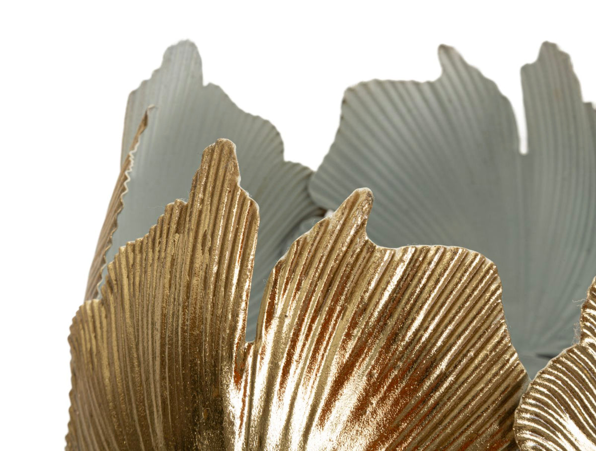 Vaso decorativo in metallo, Ø17x47,5 cm – Leaf