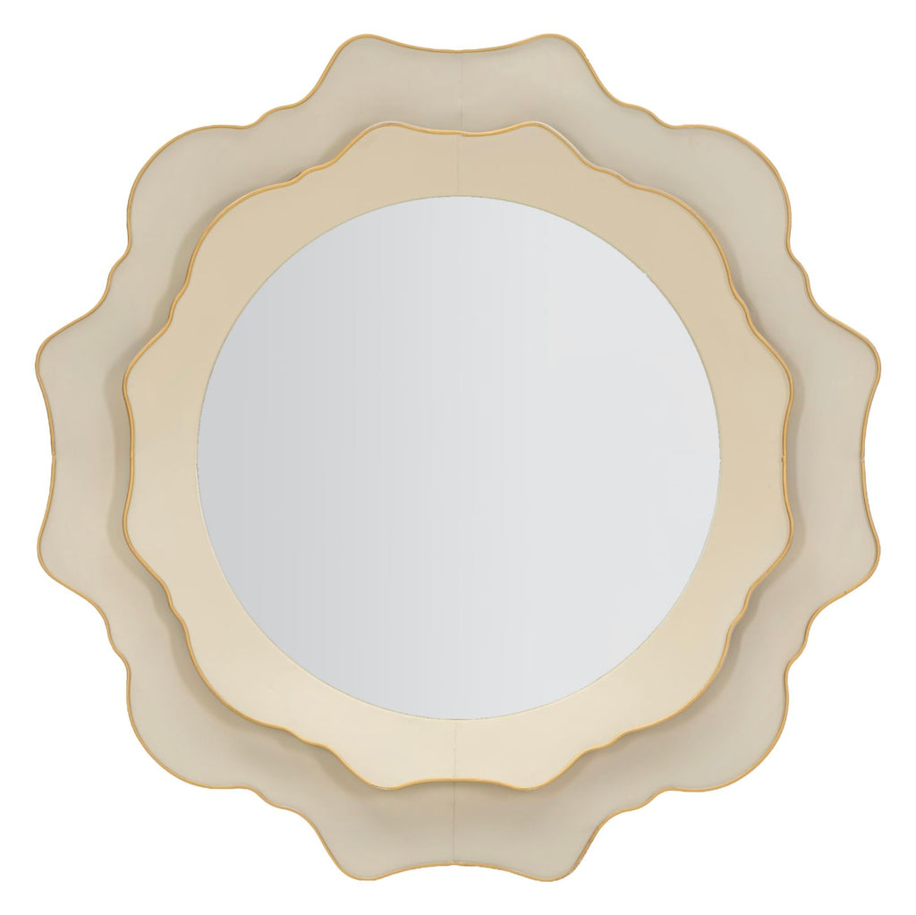 Specchio da parete in metallo tortora, Ø95x7 cm – Elizabeth
