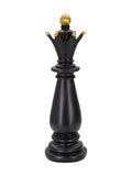 Scultura decorativa in resina nero, Ø12,5x38,5 cm – Alfiere