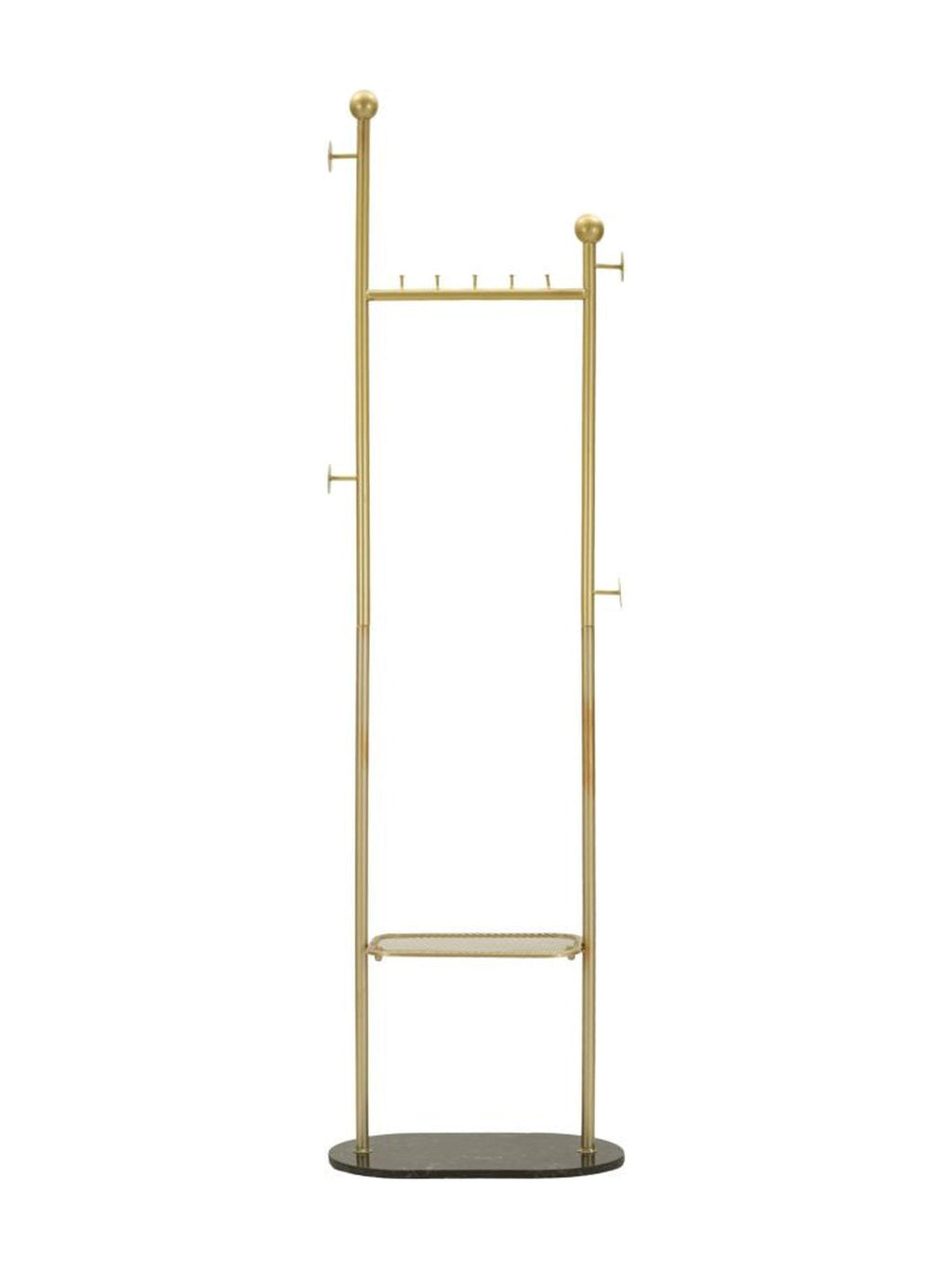 Appendiabiti in metallo oro, 48x30x178 cm – App/abiti Olaf