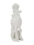 Scultura decorativa in resina bianca, 20x26x61 cm – Barboncino