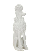 Scultura decorativa in resina bianca, 20x26x61 cm – Barboncino