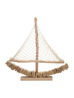 Scultura decorativa in legno naturale, 45x7x45 cm – Barca Nature