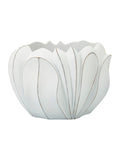 Cachepot in resina bianca, Ø34,5x23,5 cm – Gardy