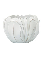 Cachepot in resina bianca, Ø34,5x23,5 cm – Gardy