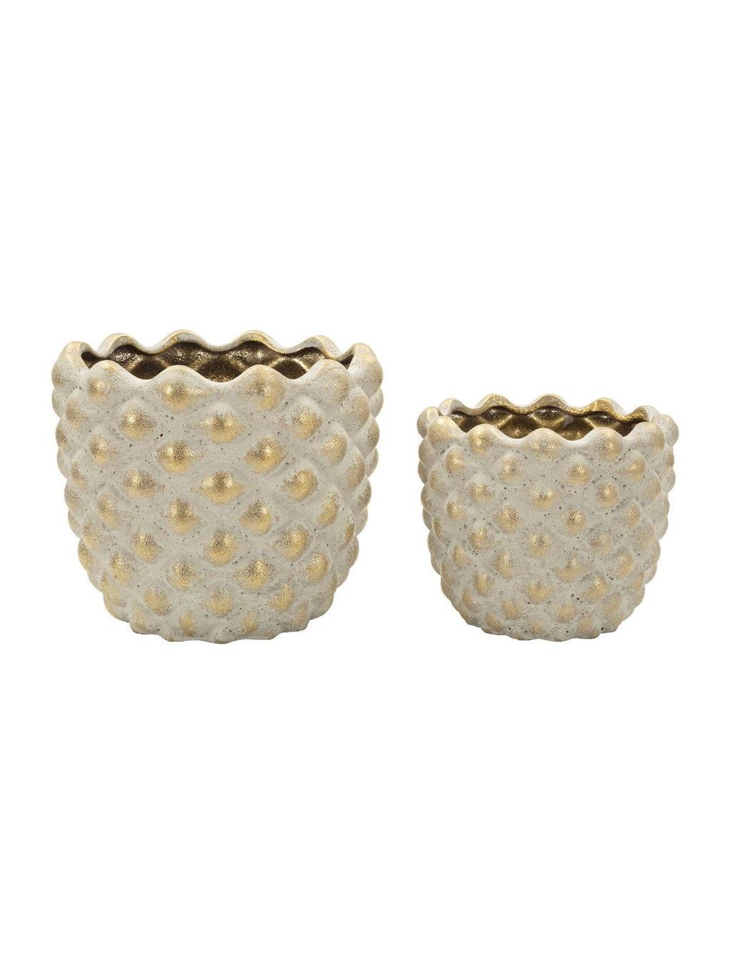 Cachepot in ceramica grigia, Ø23x18-18,5x15,5 cm – Pepitas