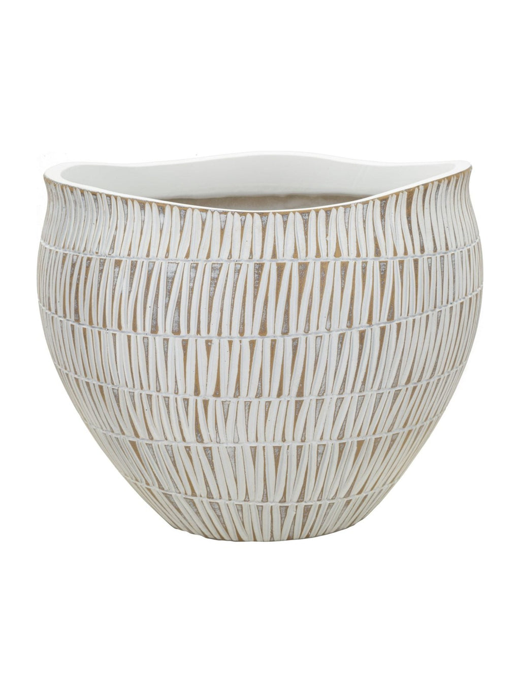 Cachepot in resina oro, Ø30,5x24,5 cm – Stiky