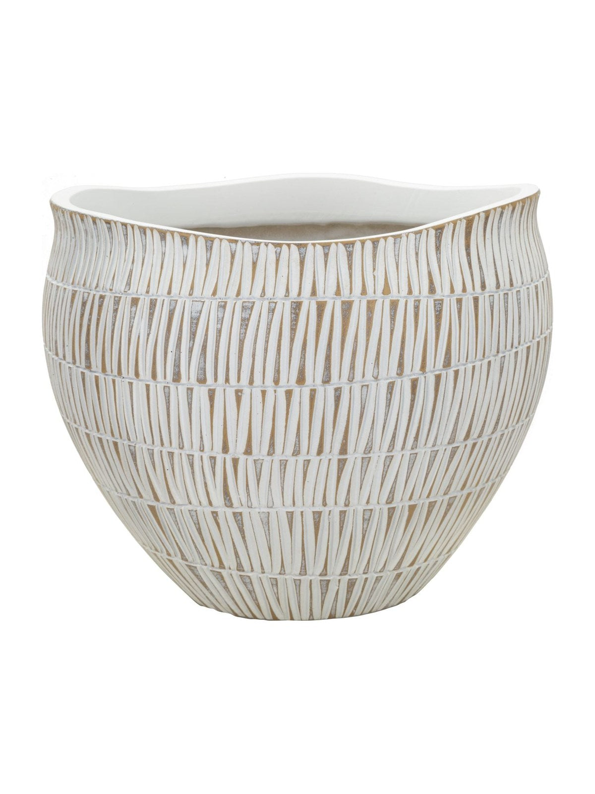 Cachepot in resina oro, Ø30,5x24,5 cm – Stiky