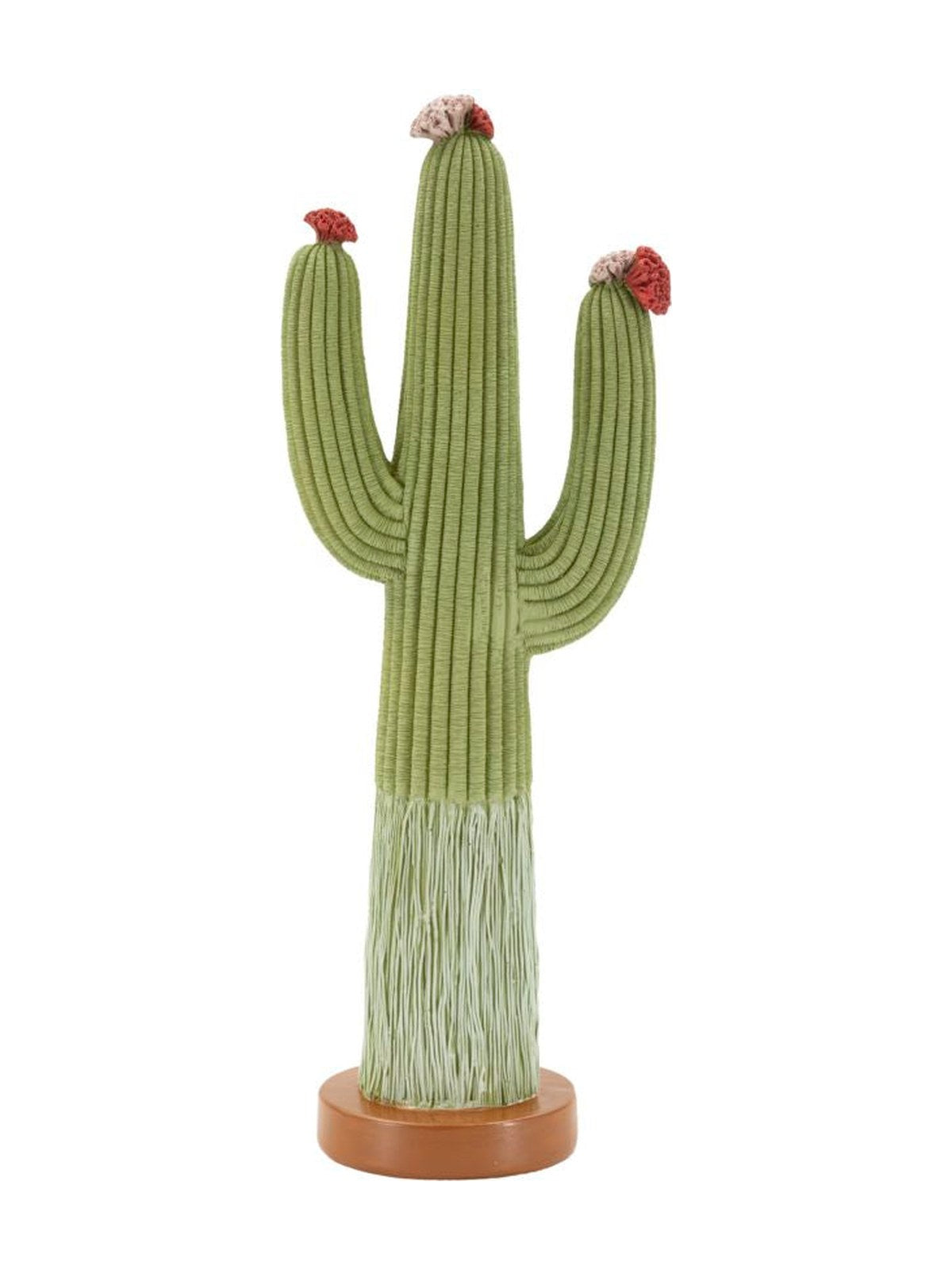 Scultura decorativa in resina multicolore, 16,5x11x45 cm – Cactus
