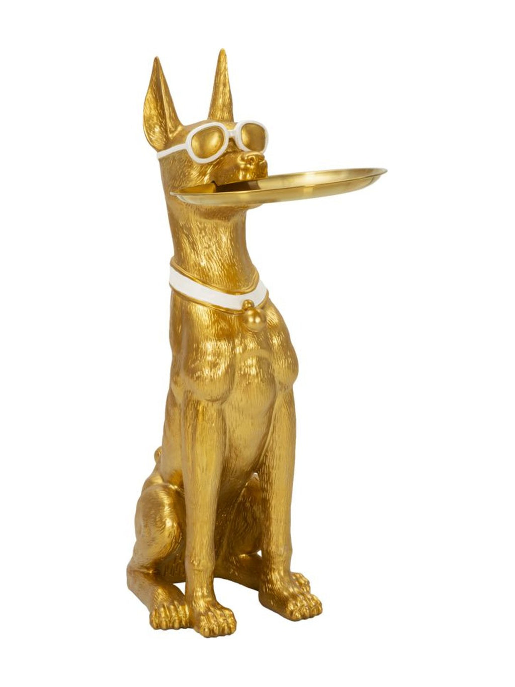 Scultura decorativa in resina oro, 27x51x74 cm – Cane Pit Svuotatasche