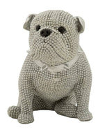 Scultura decorativa in resina argento, 17x11x14 cm – Cane Sparky