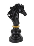 Scultura decorativa in resina nero, 14x11x27 cm – Cavallo