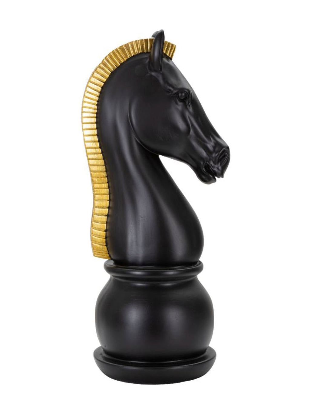 Scultura decorativa in resina nero, Ø18,5x50 cm – Cavallo