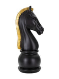 Scultura decorativa in resina nero, Ø18,5x50 cm – Cavallo