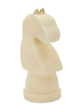 Scultura decorativa in resina bianca, 14x13x31 cm – Cavallo Quarzy