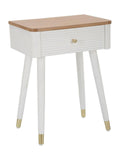 Comodino in legno bianco, 45x32x62 cm – Matera