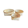 Contenitore in bambù, Ø30x10, Ø25x8 e Ø20x6 cm (kit da 3)