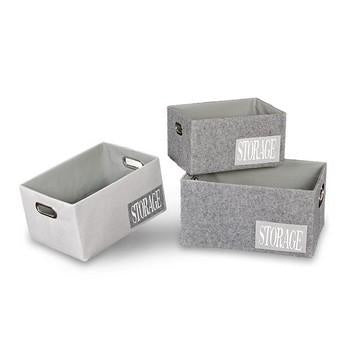 Contenitore da armadio in feltro grigio