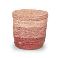 Contenitore tondo con copri Erba rosa