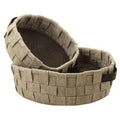 Cuccia per cane in feltro grigio con manici, set di 2, Ø60H18 cm