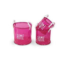 Contenitore tondo in pvc fucsia