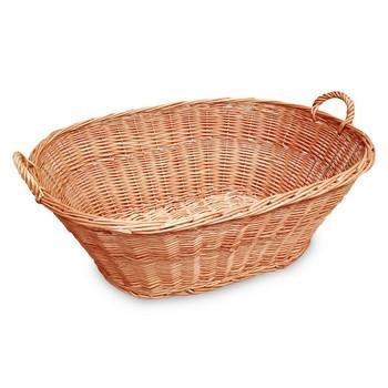 Cesta da forno in vimini rosso con due manici, 90 cm