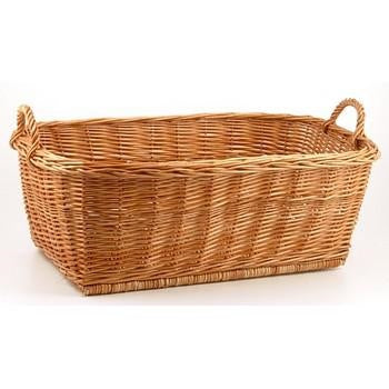 Cesta da forno rettangolare in vimini rosso, 60 cm