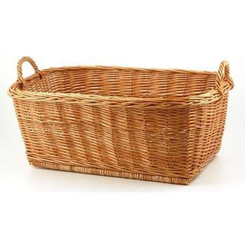 Cesta da forno rettangolare in vimini rosso, 80 cm